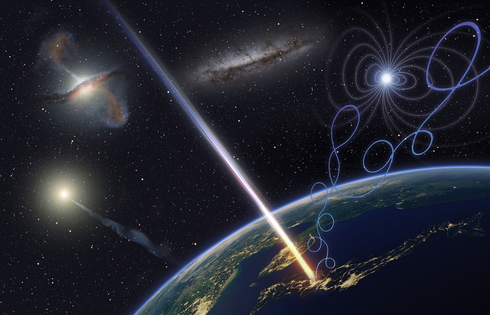Zetta-particule Amaterasu (particule subatomique) détectée par le Telescope Array dans l'Utah.