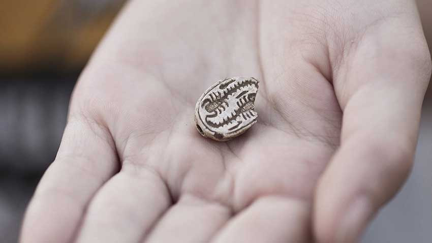 Amulette égyptienne à Tel Qana en Israël, vieille de 3 500 ans.