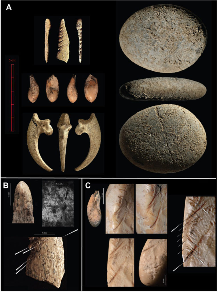 Homo sapiens, grotte Mandrin dans la Drôme.