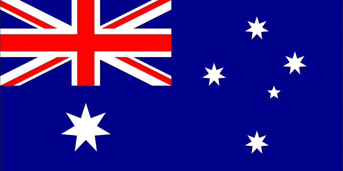 Constellation de la Croix du Sud (Crux) sur le drapeau de l'Australie.