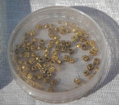 Bijoux d'un tertre funéraire, du peuple Saka au Kazakhstan, il y a 4 600 ans.