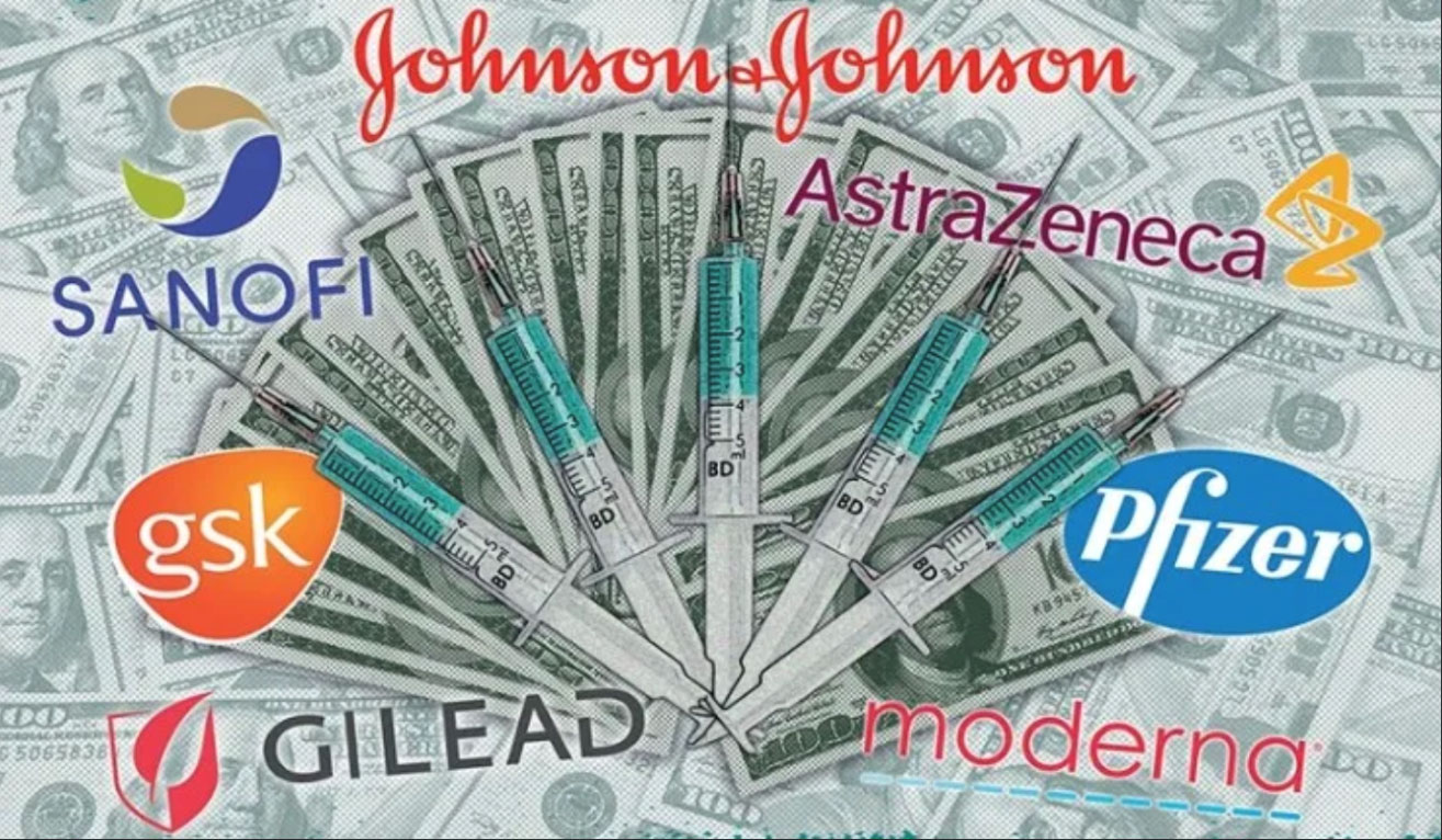 Les bonimenteurs (trompeurs) de la médecine : AstraZeneca, gsk, Gilead, Johnson & Johnson, Moderna, Pfizer, Sanofi.