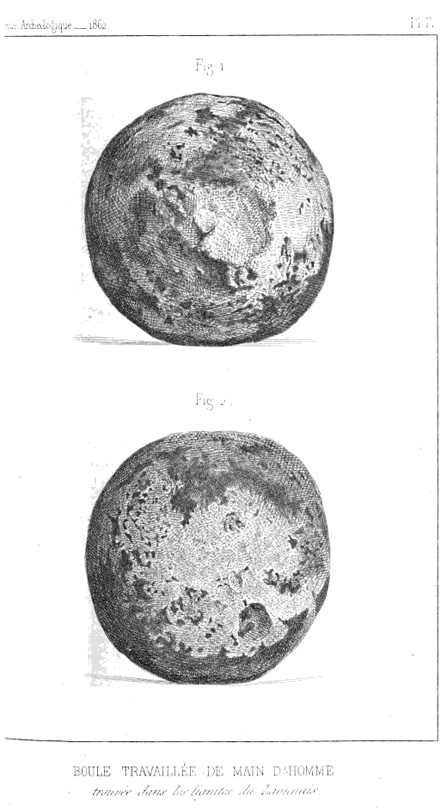 Bulletin de presse concernant une boule de fabrication humaine à Laon en France, août 1862.