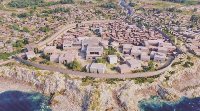 Reconstitution de la ville antique de Byblos au Liban.