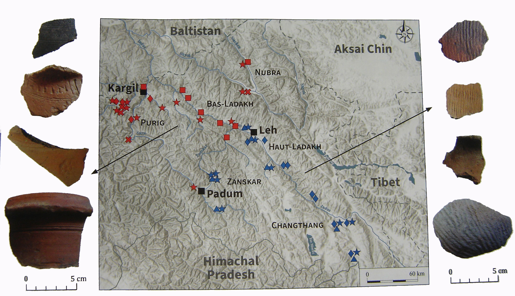 Céramiques au Ladakh.