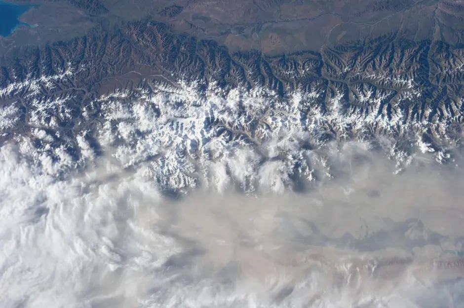 Chaîne de montagne Tien Shan en Chine