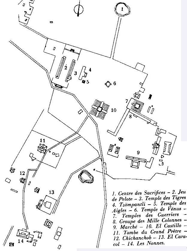 Plan de Chichen Itza