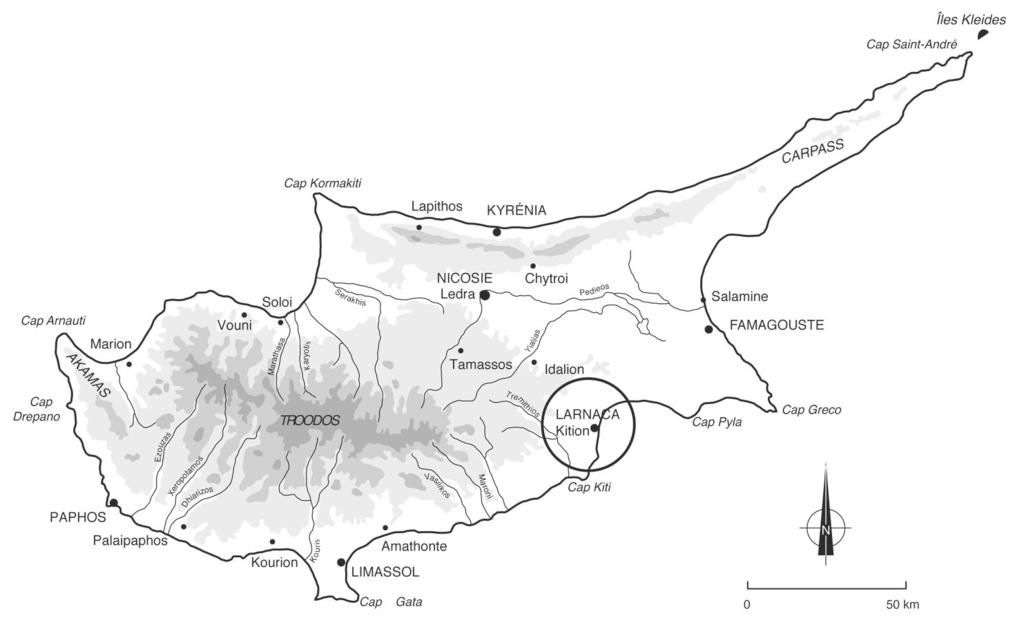 Fleuves & villes de Chypre.