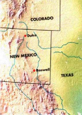 Localisation de Roswell sur la carte