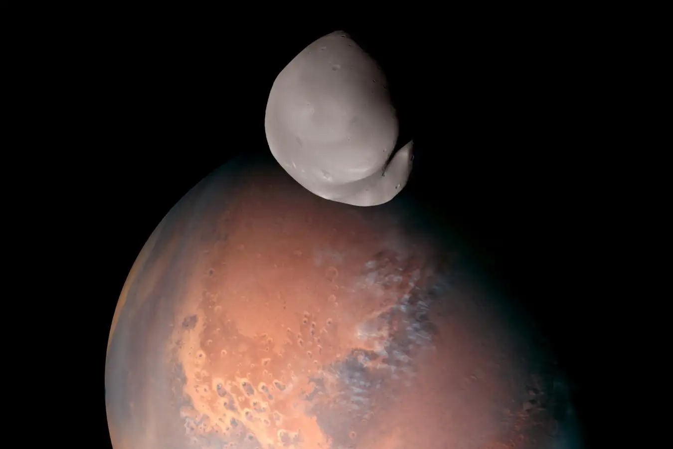 Deimos par sonde Hope (Emirats Arabes Unis)