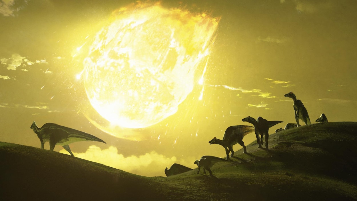 Dinosaures et proximité d'un astre, Lune ou d'une planète.