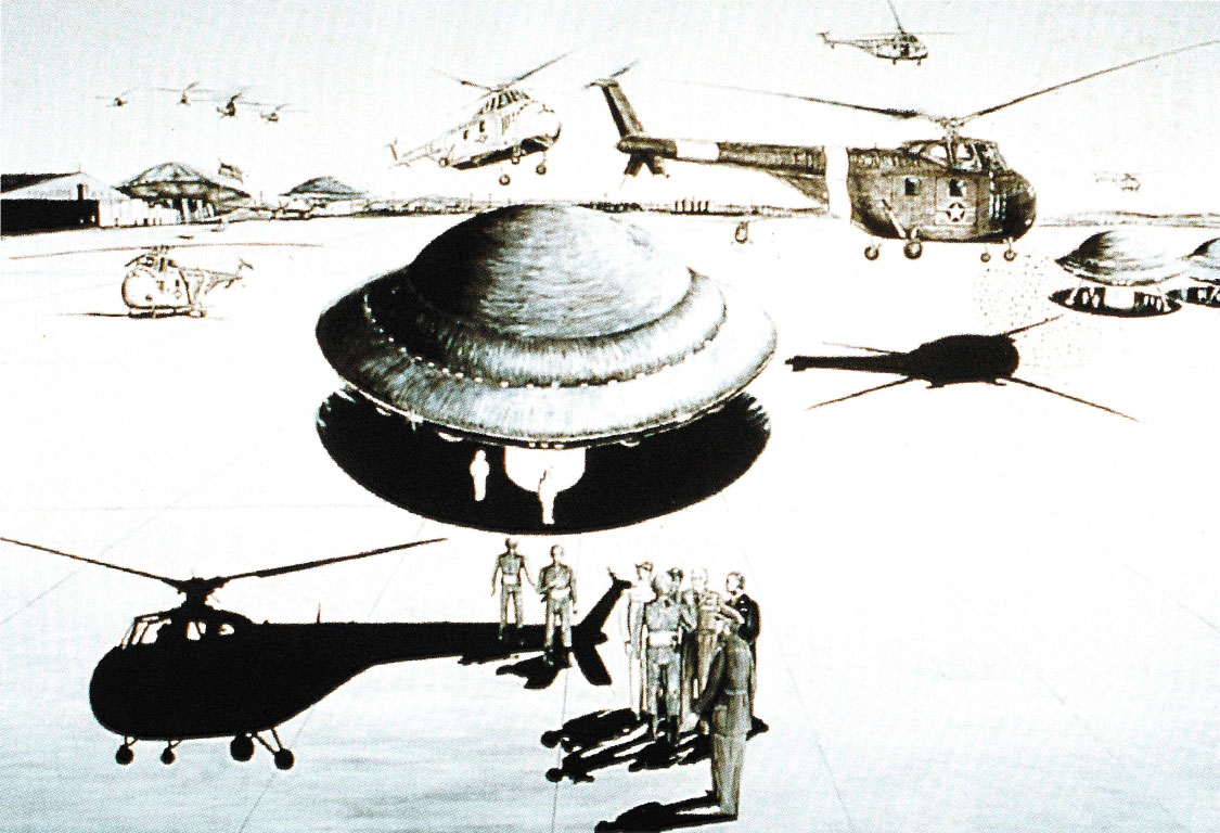 Le président Eisenhower rencontre des Extraterrestres sur la base d'Edwards Air Force en 1954.