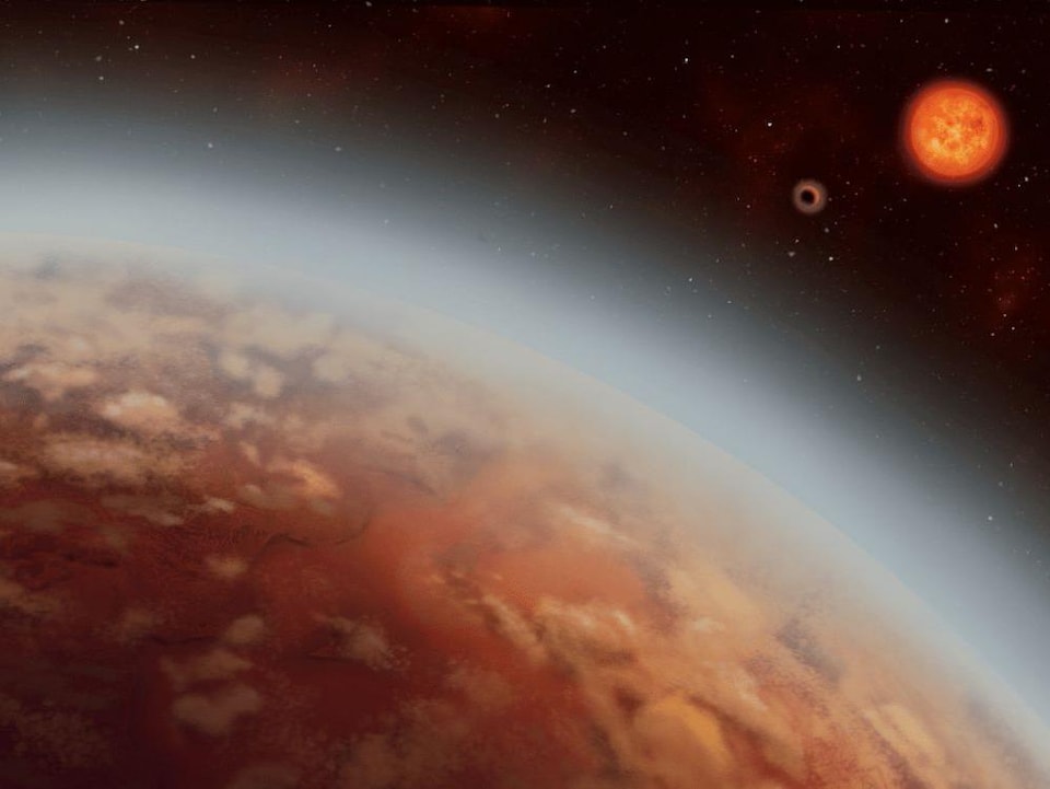 Exoplanète K2-18b, illustration