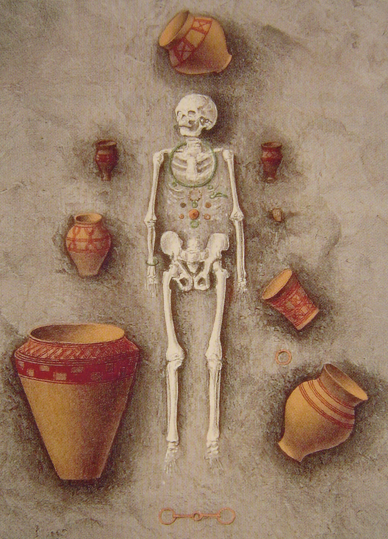 Sépulture d'une femme gauloise dans l'Aisne en France.