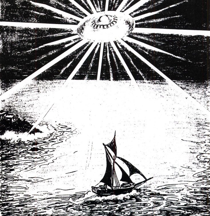 Soucoupe volante, d'après la revue Flying Saucer (décembre 1975).