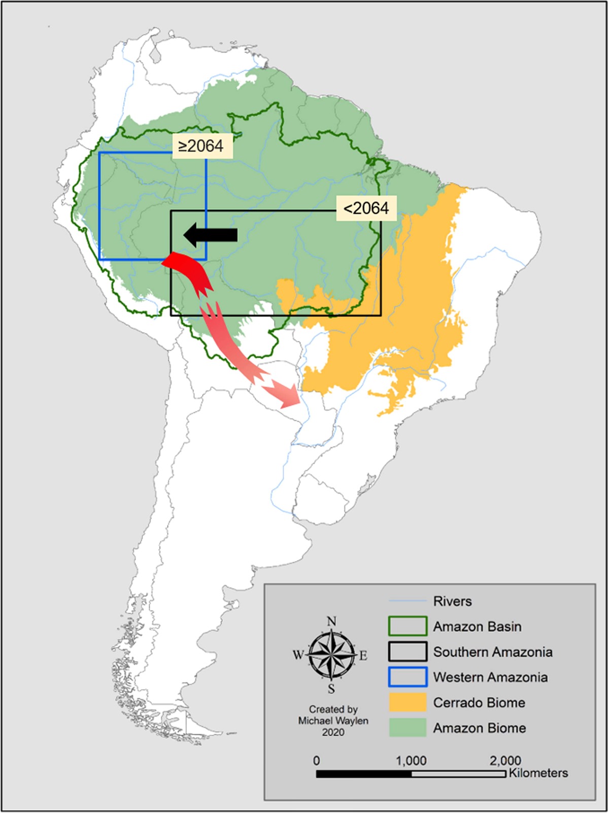 Effondrement de la forêt amazonienne en 2064