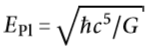 Formule de l'énergie de Planck