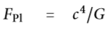 Formule de la force de Planck