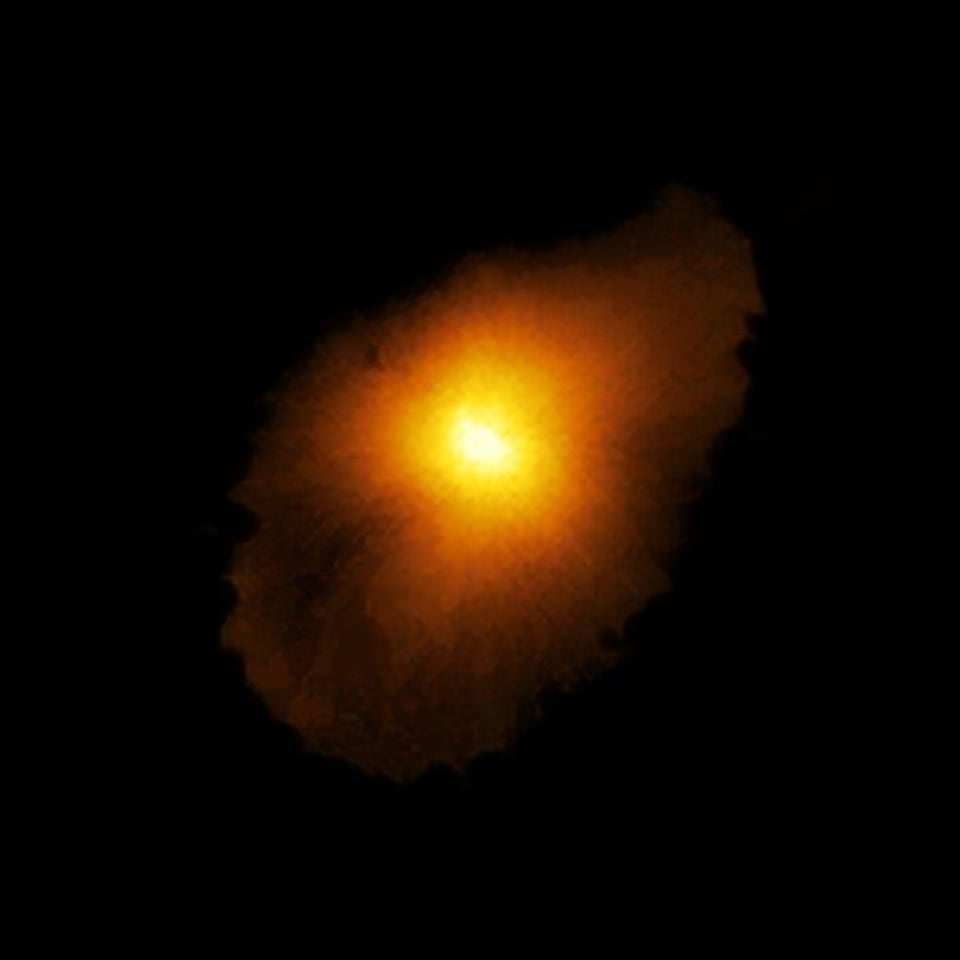 Point lumineux sur la galaxie 0418-47