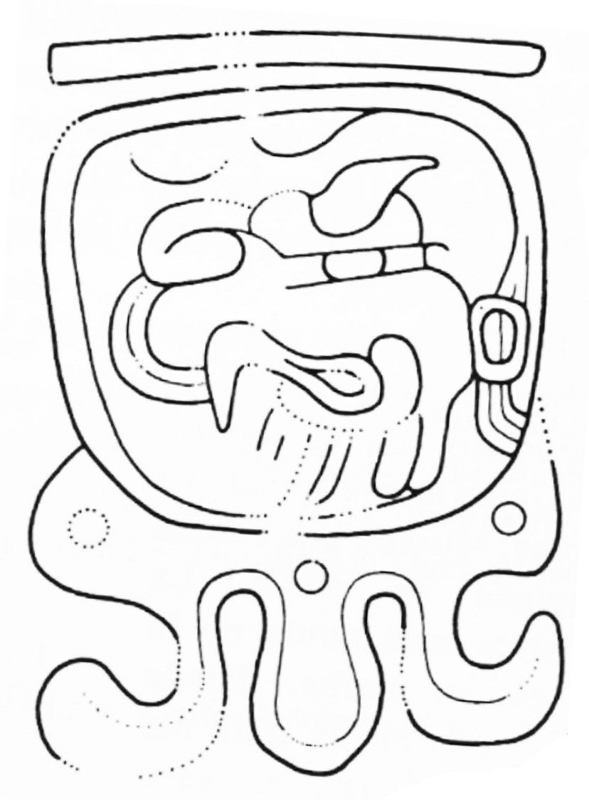 Glyphe maya, calendrier, jour 5 Imix, Jaina.