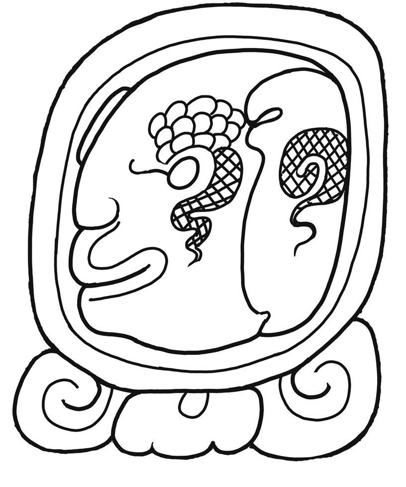 Glyphe maya, La Corona, Element 4.