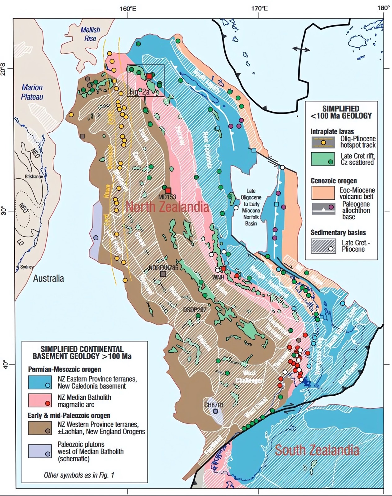 Topographie de l'ancien continent perdu Zealandia