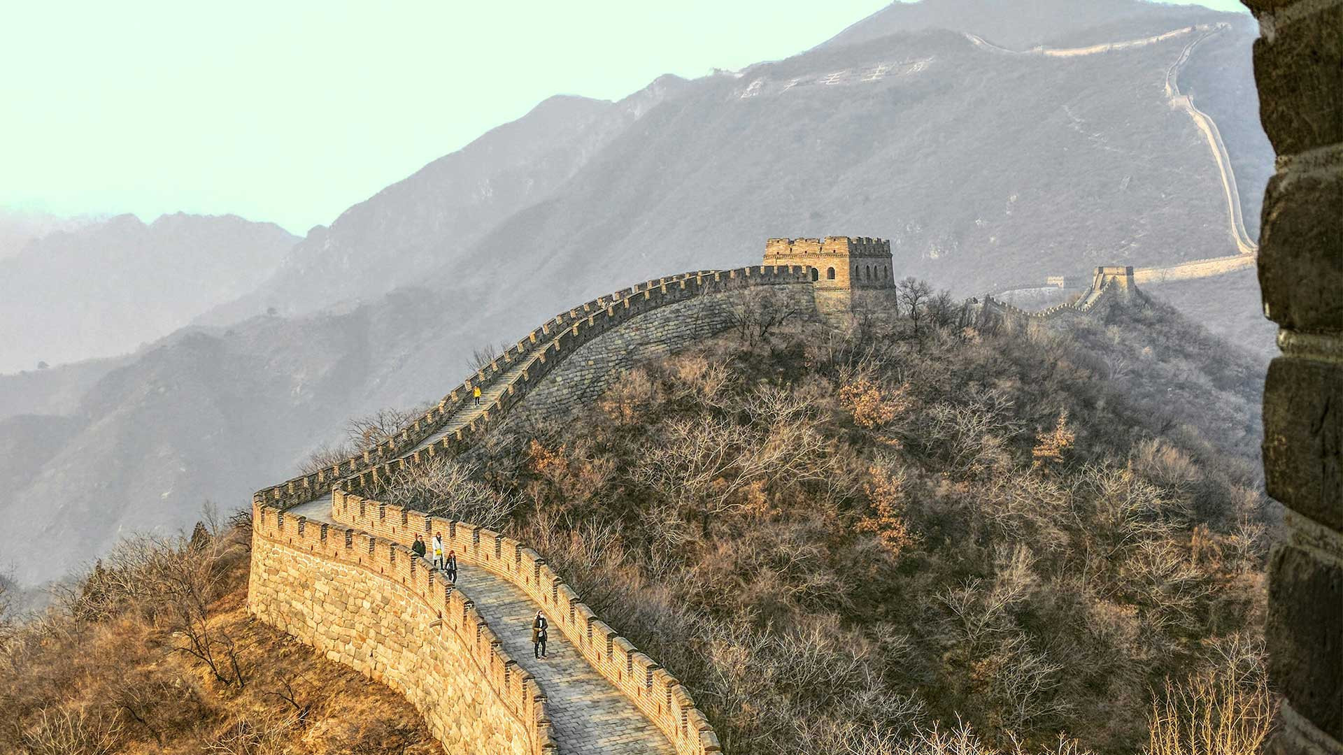 Grande Muraille de Chine, en automne-hiver.