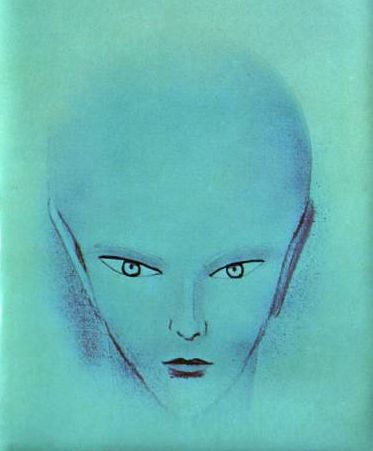 Humanoïde Haurrio rencontré par Jean-Pierre Prévost, peinte par Sabine Mangin.