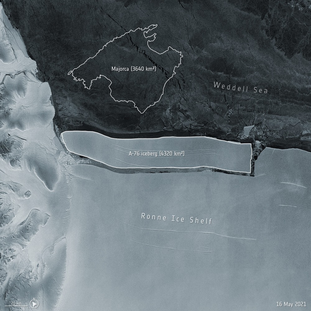 Iceberg A-76, le 16 mai 2021