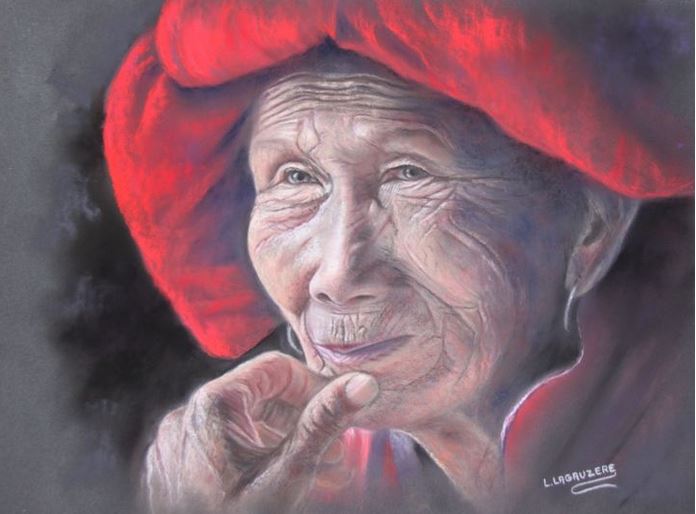 Attentive (pastelliste Lysiane Lagauzère)