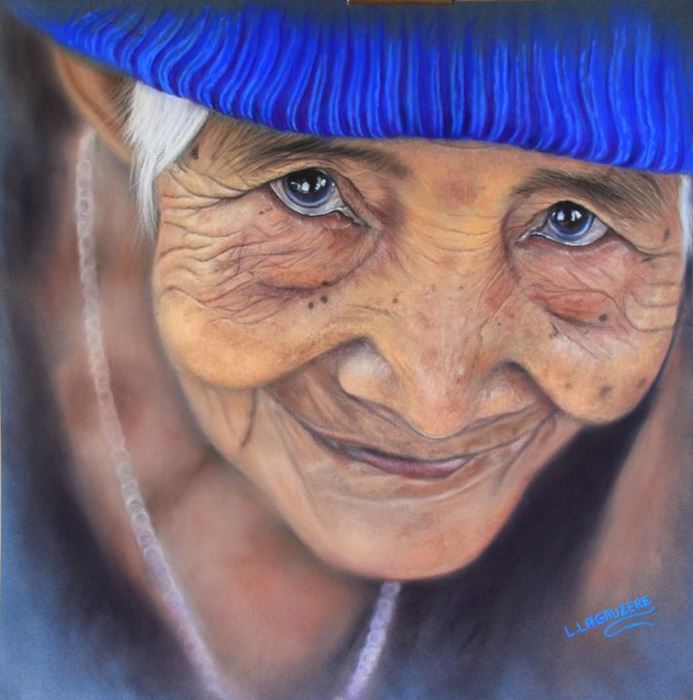 Les yeux dans les yeux (pastelliste Lysiane Lagauzère)