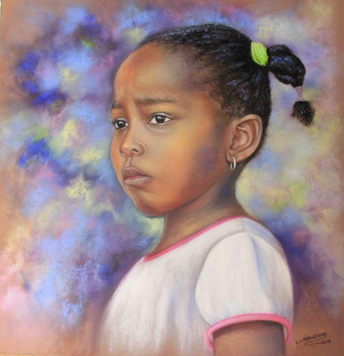 Songeuse (pastelliste Lysiane Lagauzère)