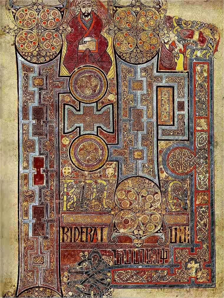 Manucrit (livre de Kells), Évangile selon Jean en Ecosse, durant l'an 800.