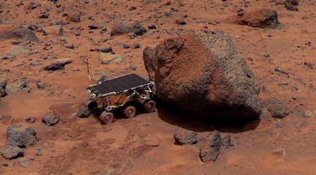 Sonde Pathfinder Sojourner sur la planète Mars