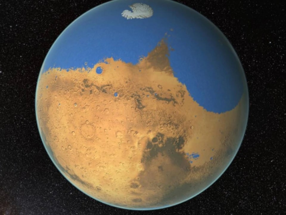 Planète Mars & pôle Sud