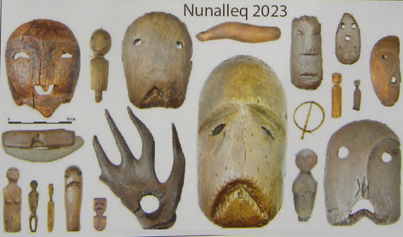Masques de Nunalleq en mer de Béring, entre Etats-Unis & Russie.