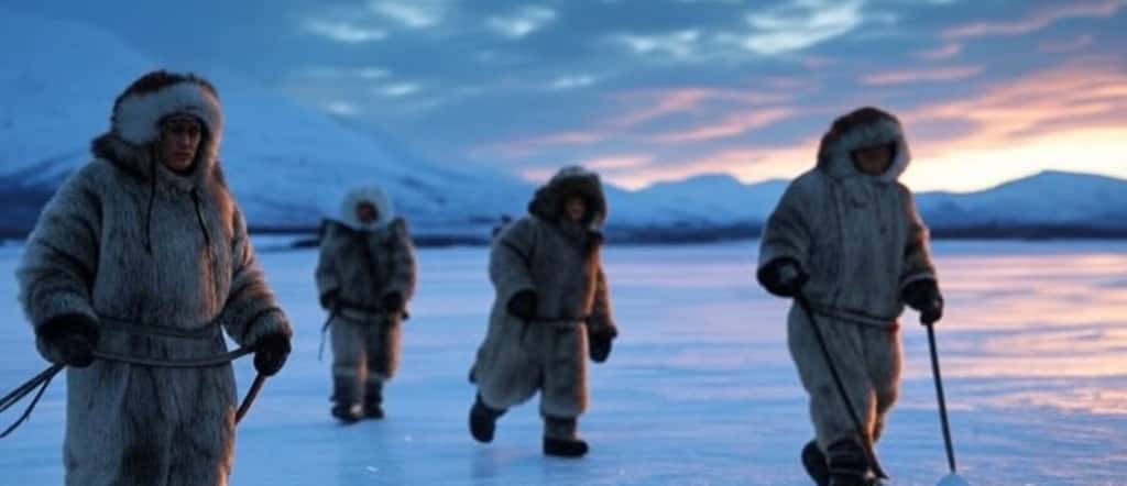 Migration vie le détroit de Béring, entre Russie et l'Alaska, il y a 35 000 ans.