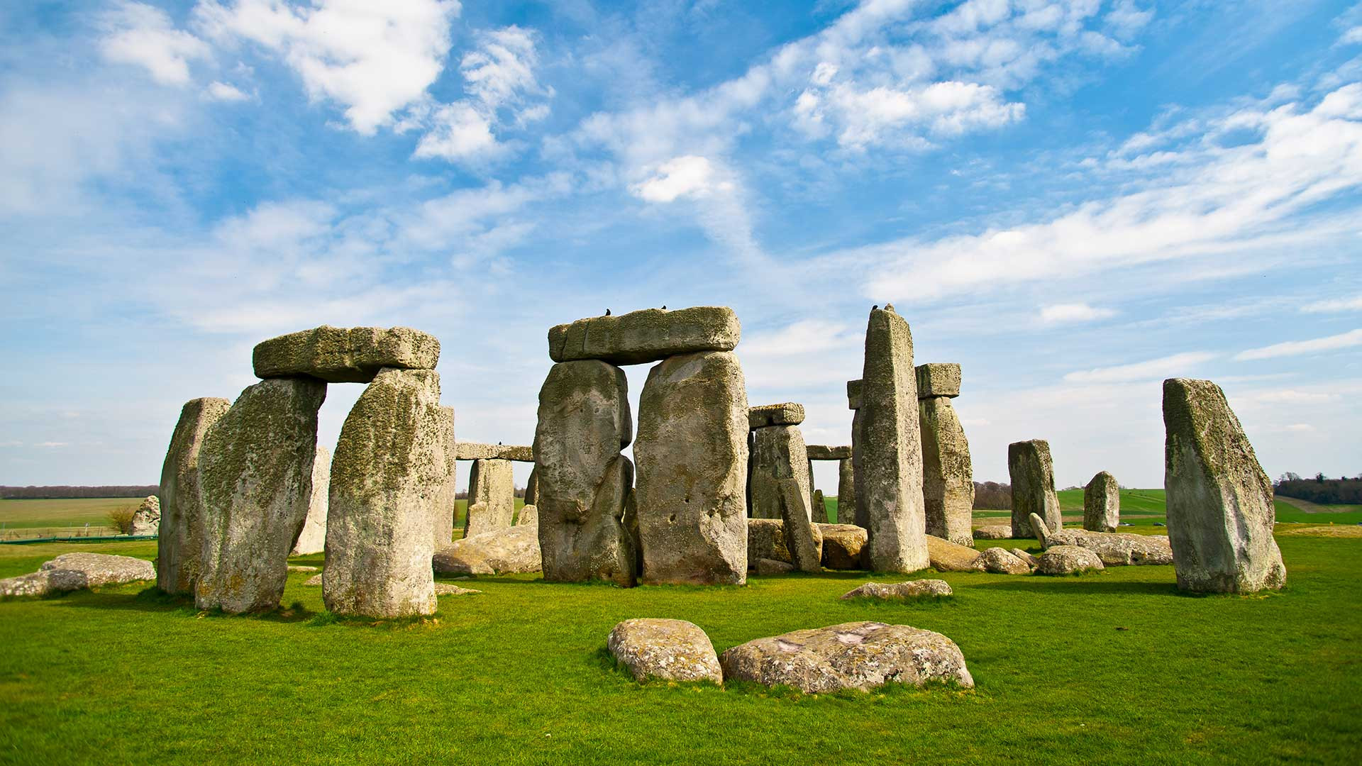 Monument mégalithique de Stonehenge en Angleterre, vieux de 4 900 ans.