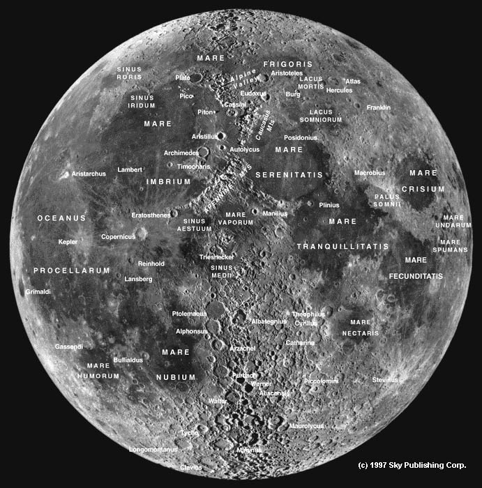 Carte de la Lune.