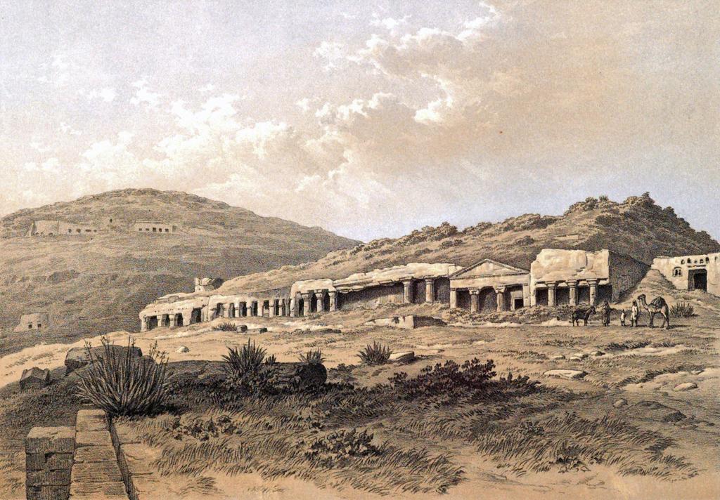 Nécropole nord de Cyrène en Libye, en l'an 1860.