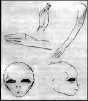 Dessin d'un l'extraterrestre