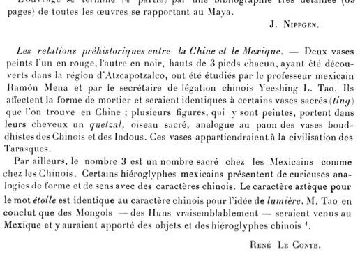 Oiseau Quetzal mexicain & le paon chinois, d'après le journal de la Société des Américanistes, 1922.
