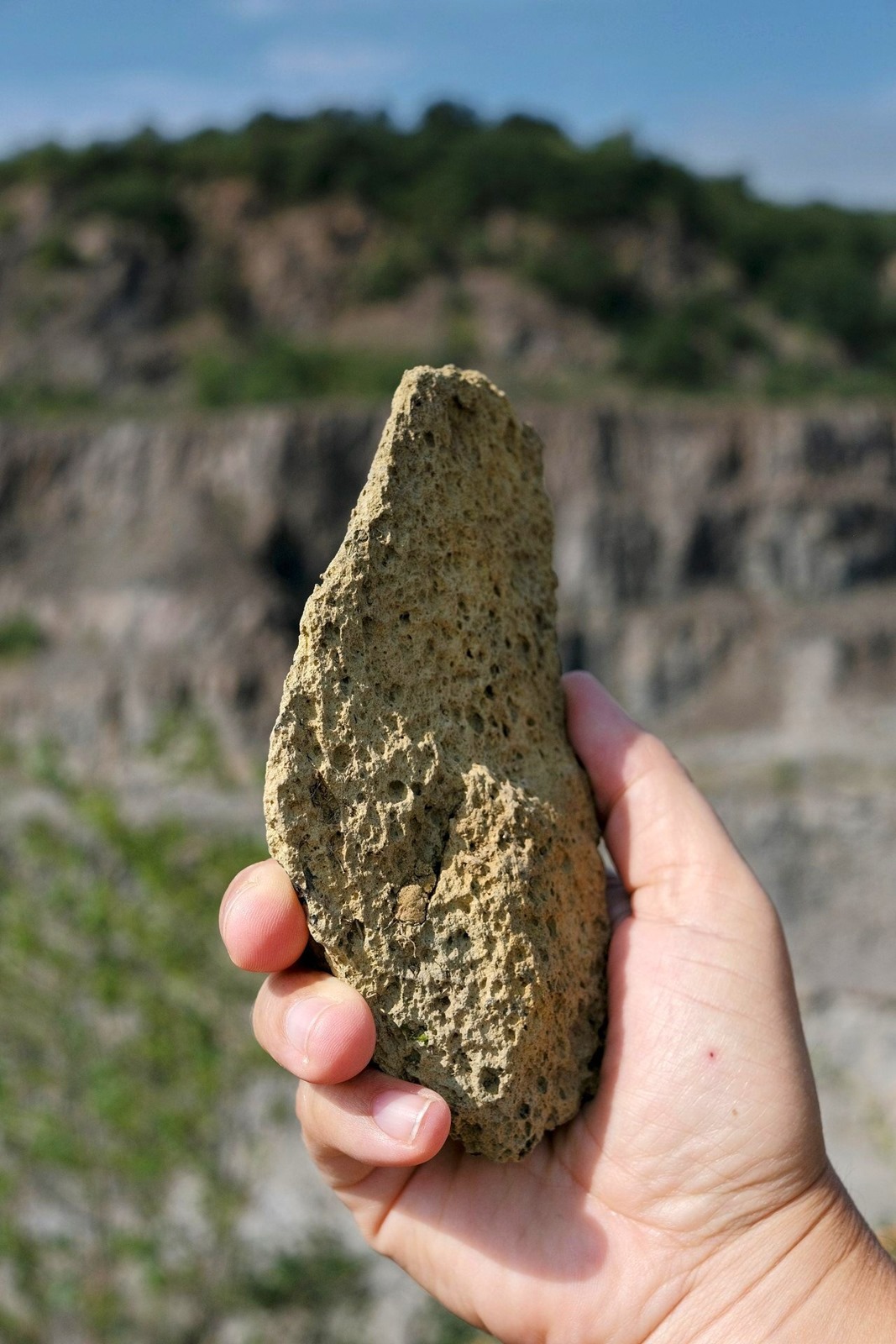 Outil d'homo erectus, à Gostry Verkh, près de Korolevo, en Ukraine, vieux de 1,4 million d'annés.