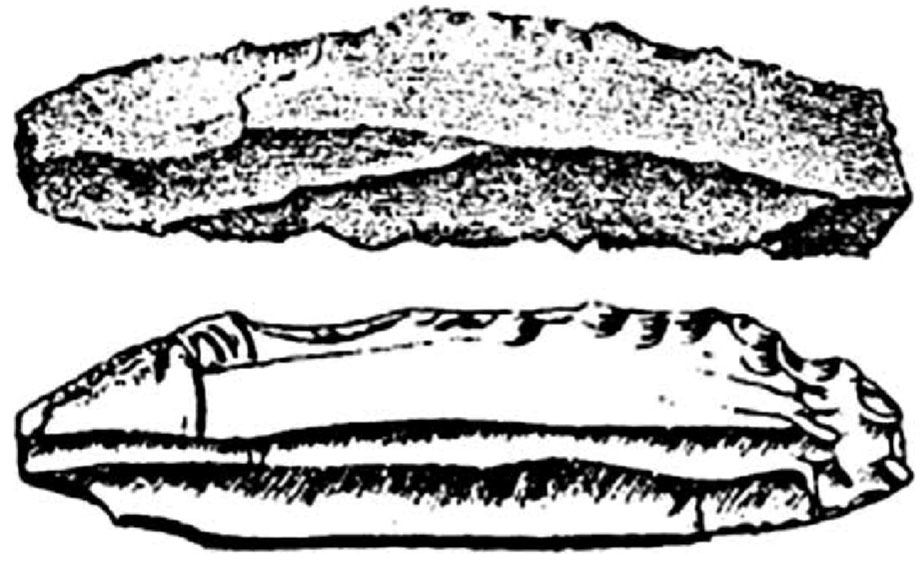Outil en silex du pléistocène, versus outil du miocène inférieur à Thenay en France.