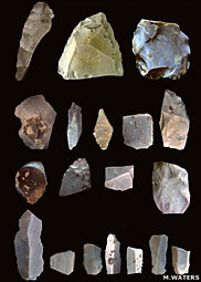 Outils lithiques "pré-Clovis", 2500 ans avant la culture Clovis.