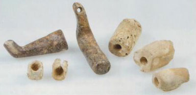 Perles en spondyle & calcaire (5300 BC).