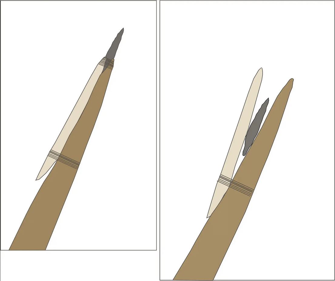 Technique de chasse à la pointe Clovis, adaptée à la chasse au mammouth, en Amérique du Nord (Canada & Etats-Unis), il y a 13 500 ans.