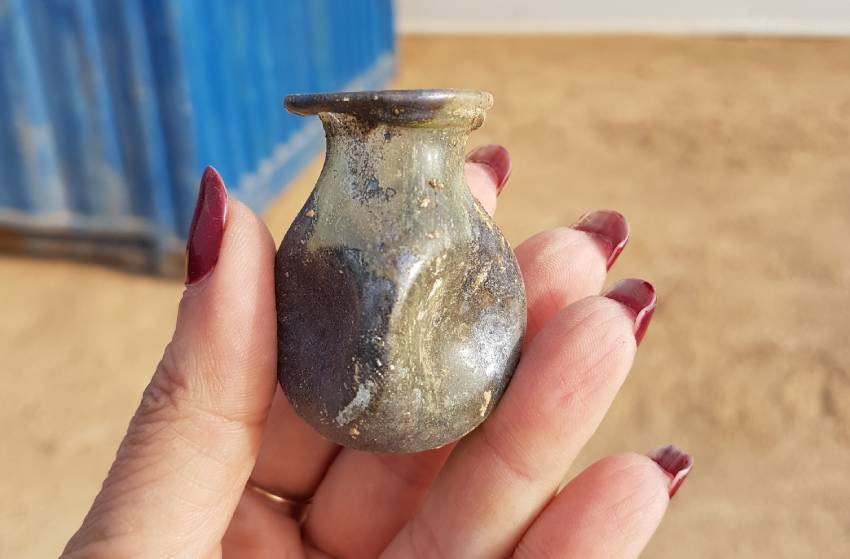 Recipient en verre d'Israël.