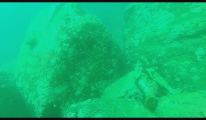 Ruines sous-marines à 500 mètres des côtes à Swami Rock au Sri Lanka, entre l'an 300 av. J.-C. et l'an 1300 ap. J.-C.