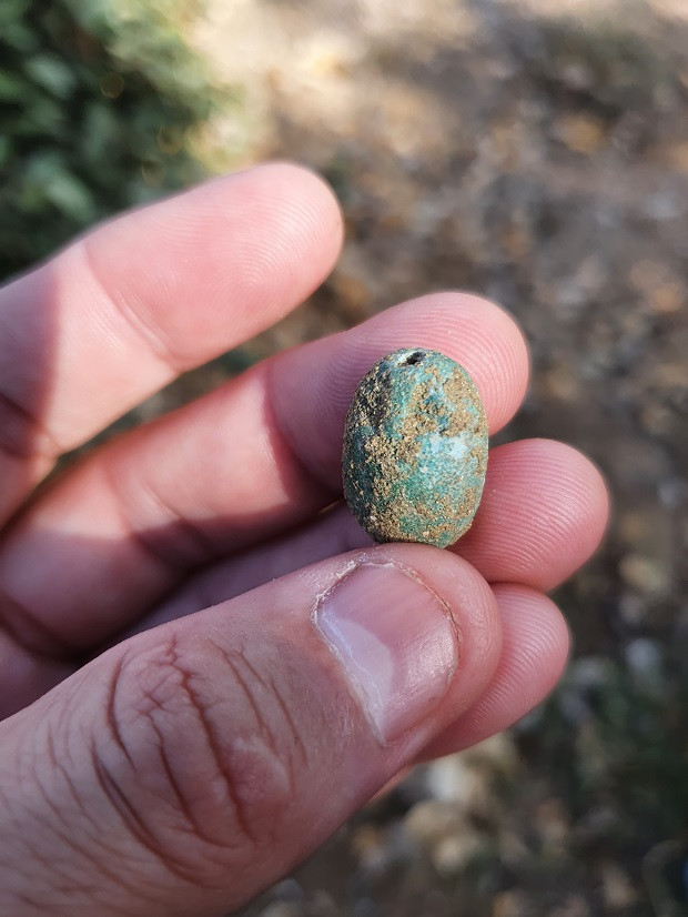 Dieu Khépri sur un sceau égyptien en forme de scarabée, en Israël, vieux de 3 500 ans.